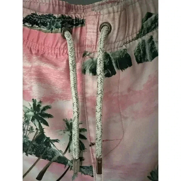 Ron Jon Endless Summer Mens Board Shorts Swim Trunks, Pink Hawaiian, Size Small - Picture 2 of 6